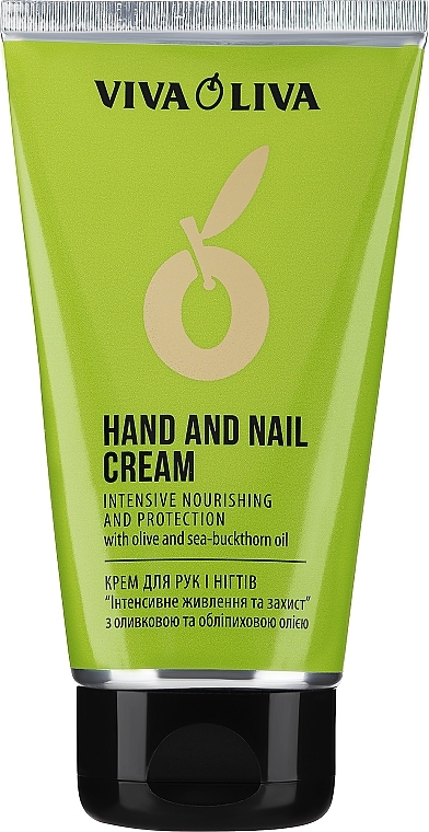 Intensive Nourishment & Protection Hand & Nail Cream with Olive & Sea Buckthorn Oil, tube - Viva Oliva — photo N1