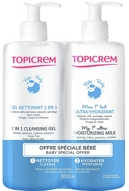 Set - Topicrem Baby (b/milk/500ml + gel/500ml) — photo N1