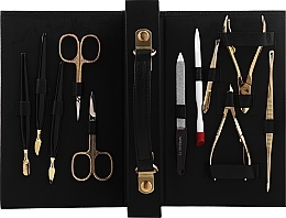 11-Piece Manicure Kit, Black - Nippes Solingen — photo N2