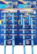 Fragrances, Perfumes, Cosmetics Disposable Shaving Razor Set, 48 pcs - Gillette Blue II Plus