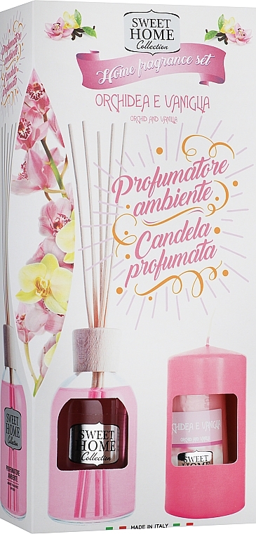 Set - Sweet Home Collection Orchid & Vanilla (diffuser/100ml + candle/135g) — photo N1