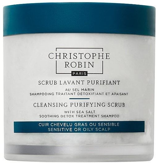 Sea Salt Scalp & Hair Scrub - Christophe Robin Cleansing Purifying Scrub With Sea Salt — photo N28