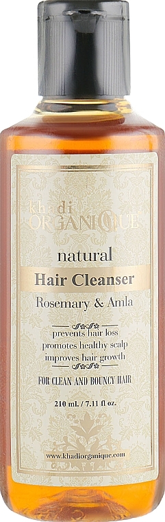 Natural Ayurvedic Shampoo with Indian Herbs "Rosemary & Amla" - Khadi Organique Hair Cleanser Rosemary & Amla — photo N2