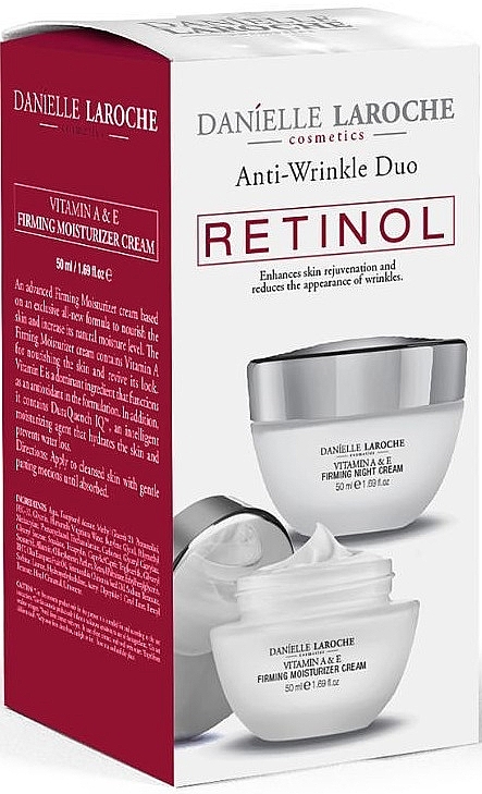 Set - Danielle Laroche Cosmetics Retinol Anti-Wrinkle Duo (d/cr/50ml + n/cr/50ml) — photo N1