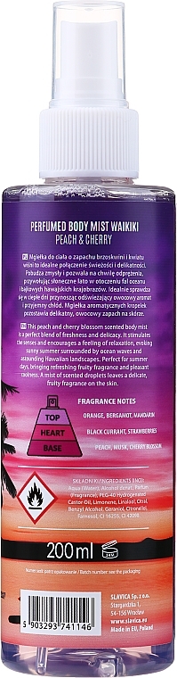 Shake for Body Perfumed Body Mist Waikiki Peach & Cherry - Perfumed Body Mist — photo N8