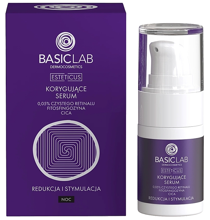 Reduction & Stimulation Night Corrective Face Serum - BasicLab Dermocosmetics Aesthetic — photo N1