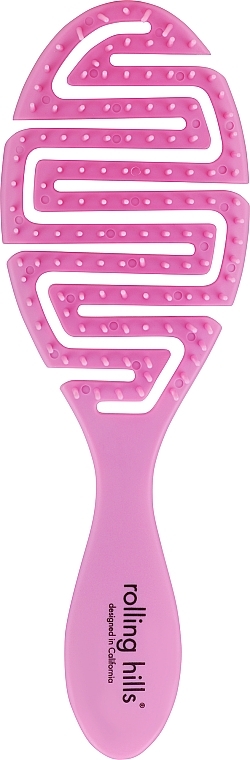 Quick Dry Hair Brush, pink - Rolling Hills Quick Dry Brush Maze — photo N13