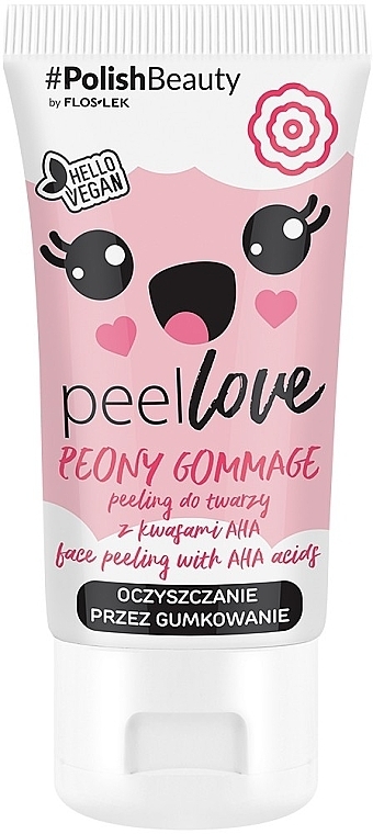 AHA Gommage Face Peeling - Floslek peelLOVE Peony Gommage Face Peeling With AHA Acids — photo N2