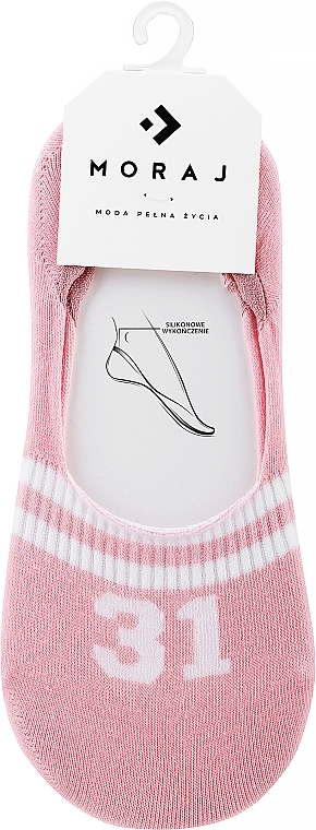 Women Low-Cut Socks, sports motif, pink - Moraj — photo N2