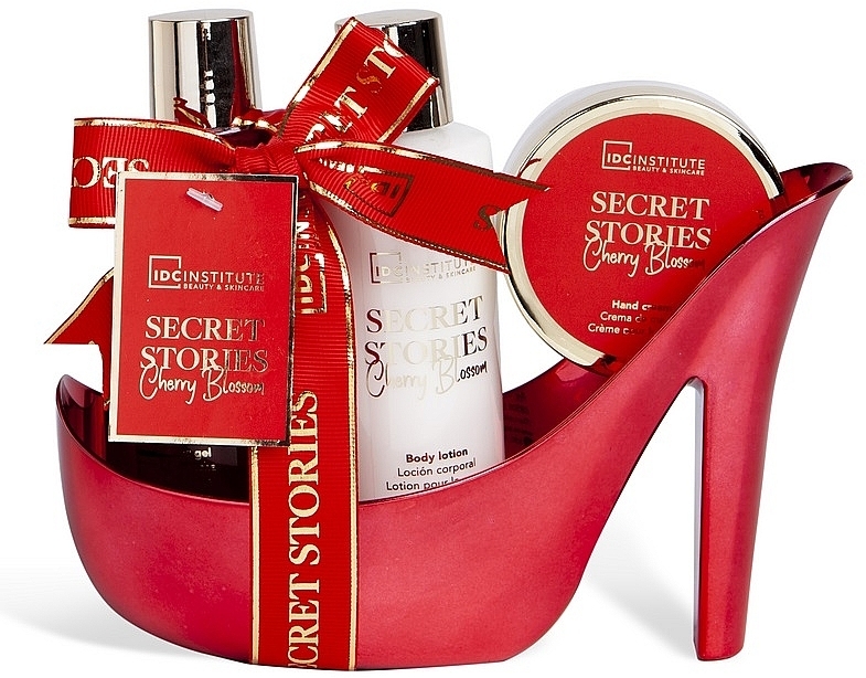 Beauty Set - IDC Institute Secret Stories Cherry Blosom (sh/gel/180ml + b/lot/180ml + h/cr/50ml) — photo N1