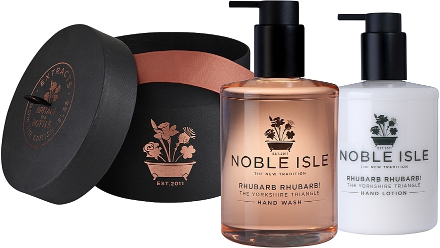 Noble Isle Rhubarb Rhubarb - Set (h/wash/250 ml + h/lot/250ml)  — photo N1