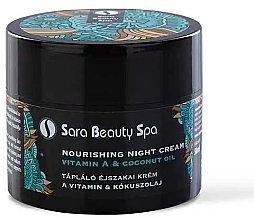 Fragrances, Perfumes, Cosmetics Nourishing Night Cream with Vitamin A & Coconut Oil - Sara Beauty Spa Vitamin A & Coconut Oil Nourishing Night Cream