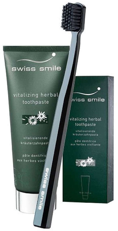 Set - Swiss Smile Herbal Bliss Set (toothpast/75ml + toothbrush/1pcs) — photo N2