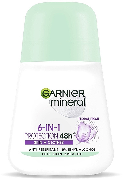 Roll-on Deodorant - Garnier Mineral Women Roll On Protection 6 Floral Fresh — photo N1