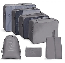 Makeup Bag Organizer 7in1, grey - Ecarla KS41WZ2 — photo N1