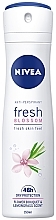 Body Deodorant Spray - Nivea Anti-Respirant Fresh Blossom Fresh Skin Feel Flower Bouquet & Lemongrass Scent — photo N2