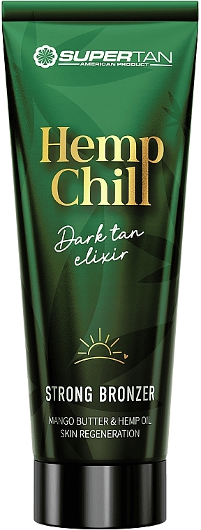 Tanning Cream with Strong Bronzant and Skin Rejuvenation Complex - Supertan Hemp Chill Dark Tan Elixir — photo N1