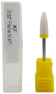 Ceramic Nail Drill Bit, yellow - Deni Carte XF 3/32 Flame — photo N2