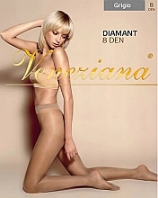 Women's Tights "Diamant", 8 Den, grigio - Veneziana — photo N3