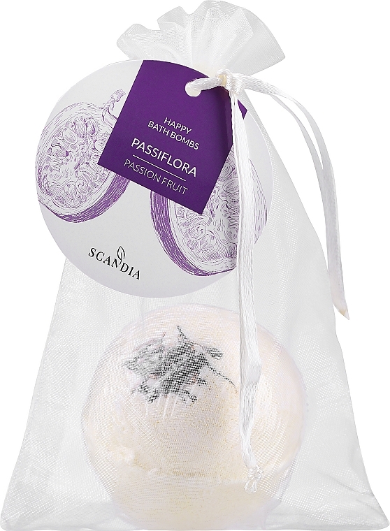 Bath Bomb "Passion Fruit" - Scandia Happy Bath Bombs Passion Flower — photo N2