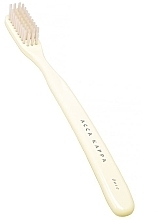 Hard Toothbrush, milky - Acca Kappa Vintage Tooth Brush Nylon Hard Ivory White Color — photo N1