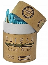 Fragrances, Perfumes, Cosmetics Bamboo Cotton Swabs, blue - Puresa Good Wood