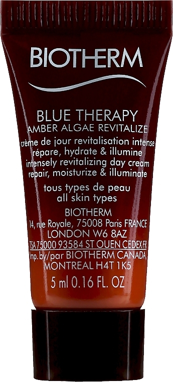 GIFT Day Face Cream - Biotherm Blue Therapy Amber Algae Revitalize Anti-Aging Day Cream (mini size) — photo N1