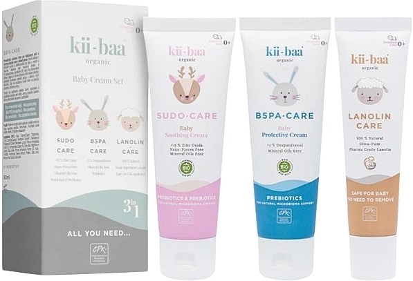 セット - Kii-baa All You Need Baby Cream Set (cr/50g + cr/50ml + oin/30g) — photo N1