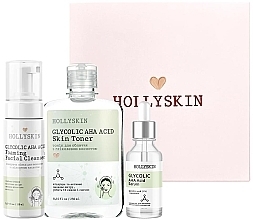 Set - Hollyskin Glycolic AHA Acid Basic Care (foam/150ml + ser/50ml + toner/250ml) — photo N2