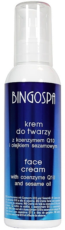 BingoSpa - Coenzyme Q10 and Sesame Oil Face Cream — photo N2