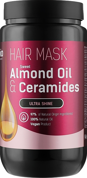 Hair Mask 'Sweet Almond Oil & Ceramides' - Bio Naturell Hair Mask — photo N1