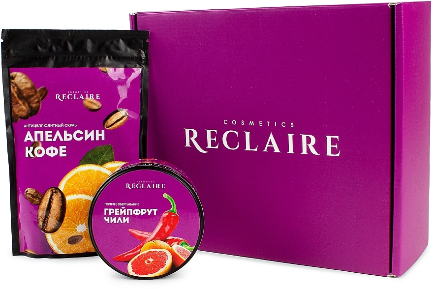 Set "Dual Hot Anti-Cellulite Complex" - Reclaire (scrub/250g + wrap/200ml) — photo N3