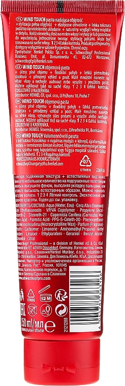 Lightweight Volumizing Paste - Schwarzkopf Professional Osis+ Texture Wind Touch — photo N6