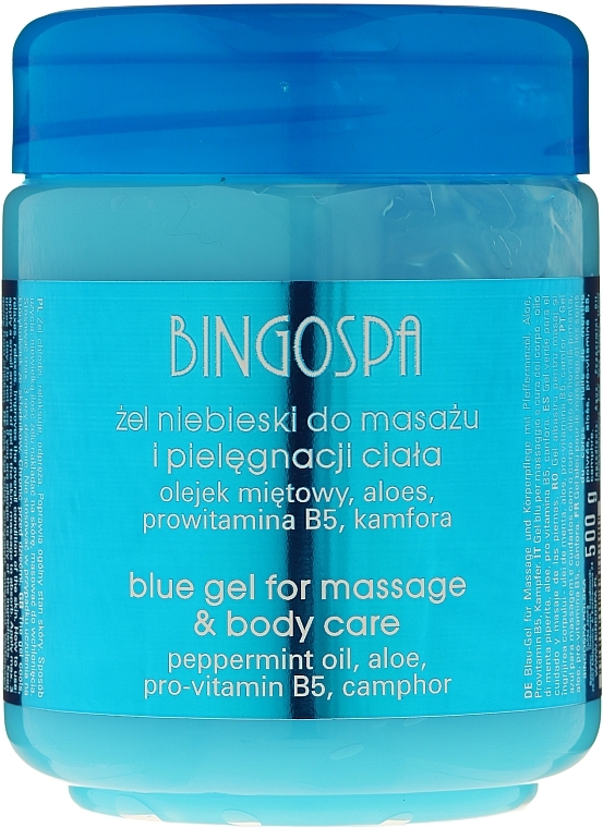 Cooling Massage Gel against Muscle and Joint Pain - BingoSpa Gel Blue — photo N1