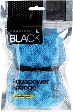 Men Shower Sponge, blue - Suavipiel Black Aqua Power Sponge — photo N16