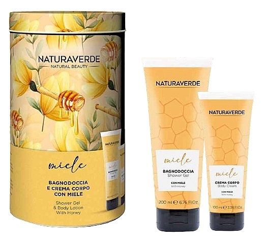 Set - Naturaverde Honey (sh/gel/200ml + b/cr/100ml) — photo N1