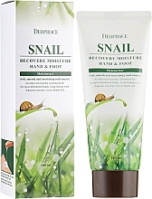 Fragrances, Perfumes, Cosmetics Foot & Hand Cream with Snail Mucin - Deoproce Moisture Hand & Foot Snail Recovery