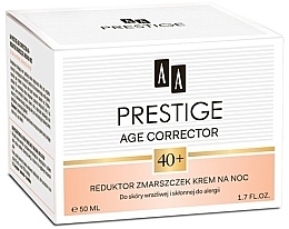 Fragrances, Perfumes, Cosmetics Smoothing Night Cream - AA Prestige Age Corrector 40+ Night Cream Anti Wrinkle