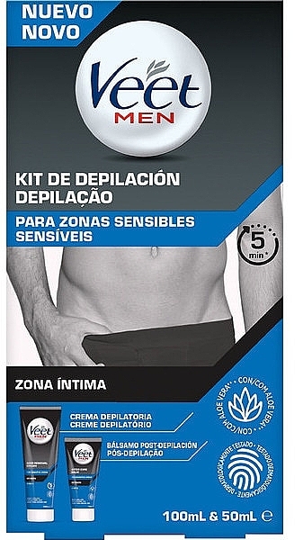 Intimate Depilation Set - Veet Men (dep/cr/150 ml + post/balm/50 ml) — photo N5