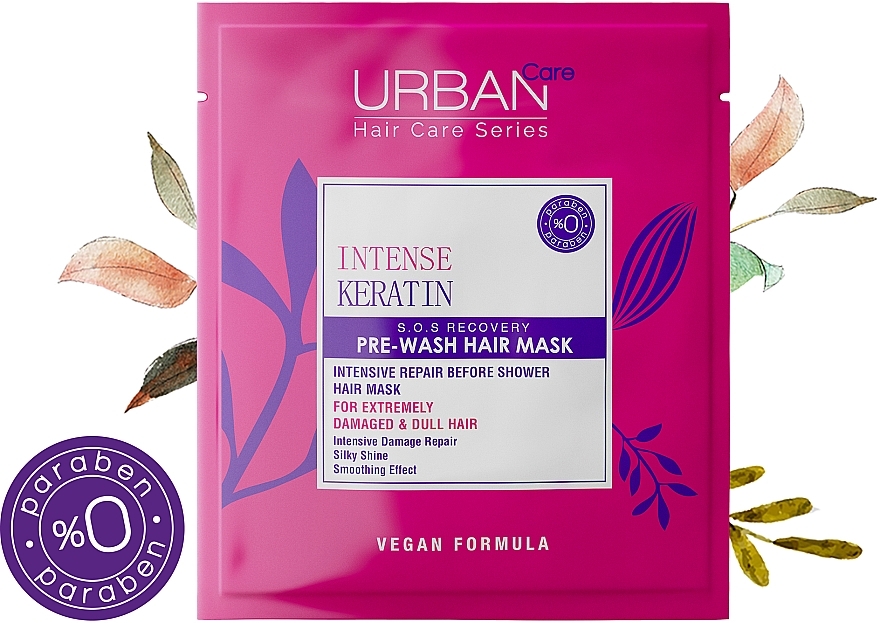 Intensive keratin Hair Mask - Urban Care Intense & Keratin Pre-Hair Mask — photo N3