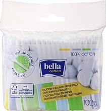 Cotton Buds in Polyethylene Pack, 100pcs - Bella — photo N4