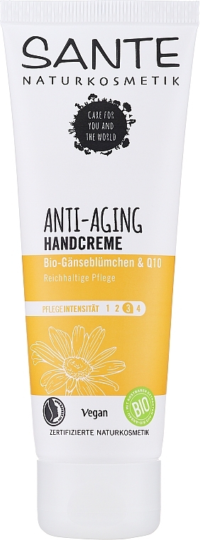 Bio Hand Cream "Daisy & Shea Butter" - Sante Anti Aging Handcreme Q10 — photo N3