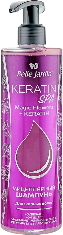 Micellar Shampoo for Oily Hair - Belle Jardin Keratin SPA Magic Flowers — photo N5