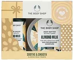 Fragrances, Perfumes, Cosmetics Set - The Body Shop Soothe & Smooth Almond Milk Treats (sh/cr/60ml + b/butter/50ml)