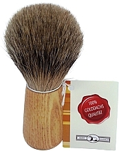 Shaving Brush, thin fiber, rubber wood - Golddachs Shaving Brush Finest Badger Rubber Wood — photo N4