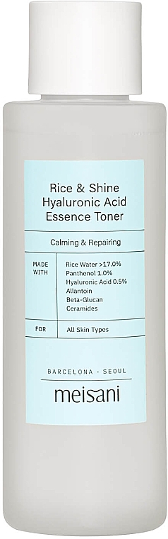 Face Toner - Meisani Rice & Shine Hyaluronic Acid Essence Toner — photo N7