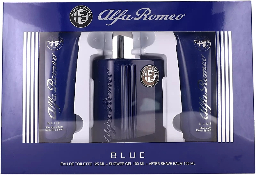 Alfa Romeo Blue	 - Set (edt/125ml+sh/gel/100ml+ash/balm/100ml) — photo N1