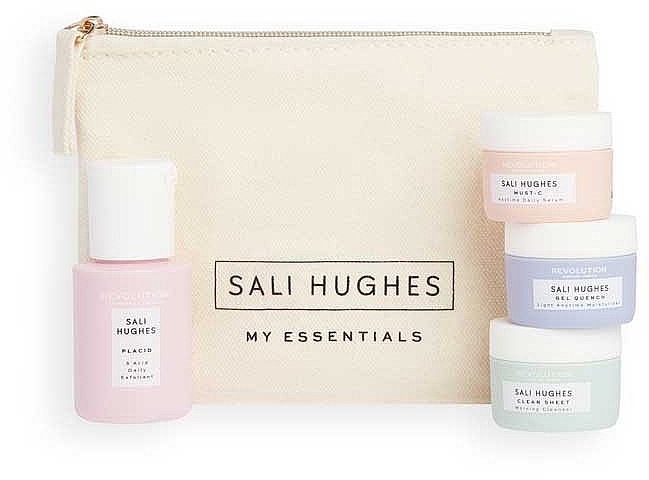 Set, 5 pcs - Revolution Skincare X Sali Hughes My Essentials Mini Kit With Gel — photo N1