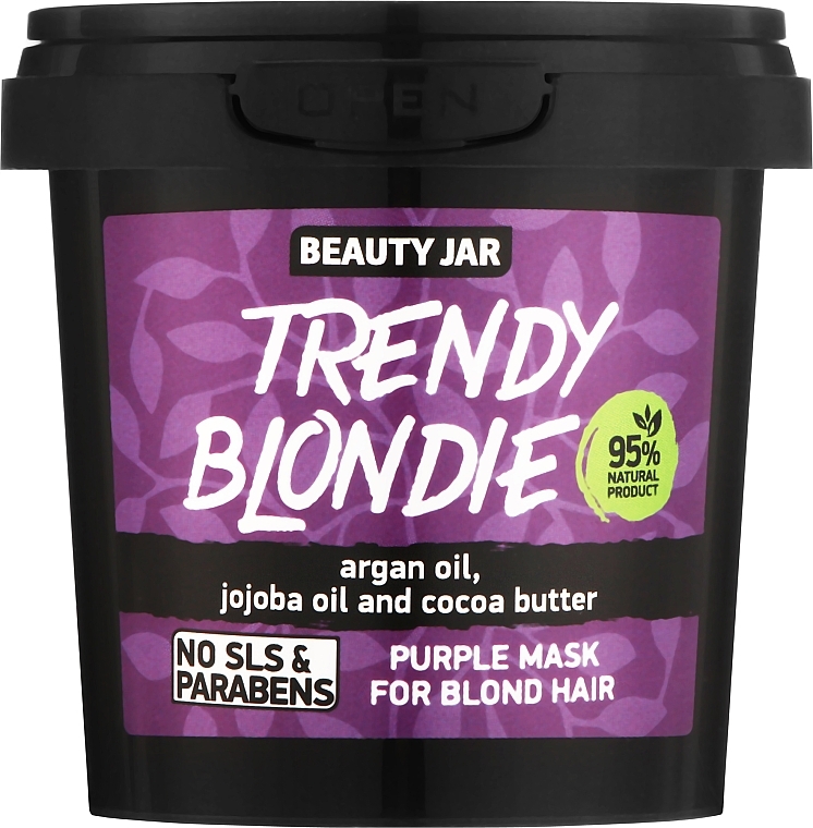 Purple Mask for Blonde Hair - Beauty Jar Trendy Blondie For Blond Hair Purple Mask — photo N1