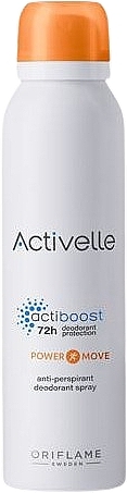 72-Hour Antiperspirant Deodorant Spray - Oriflame Activelle Power Move — photo N1